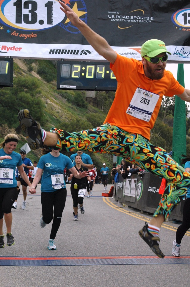 I wasn't first, but who else had this much fun running 13.1 miles?